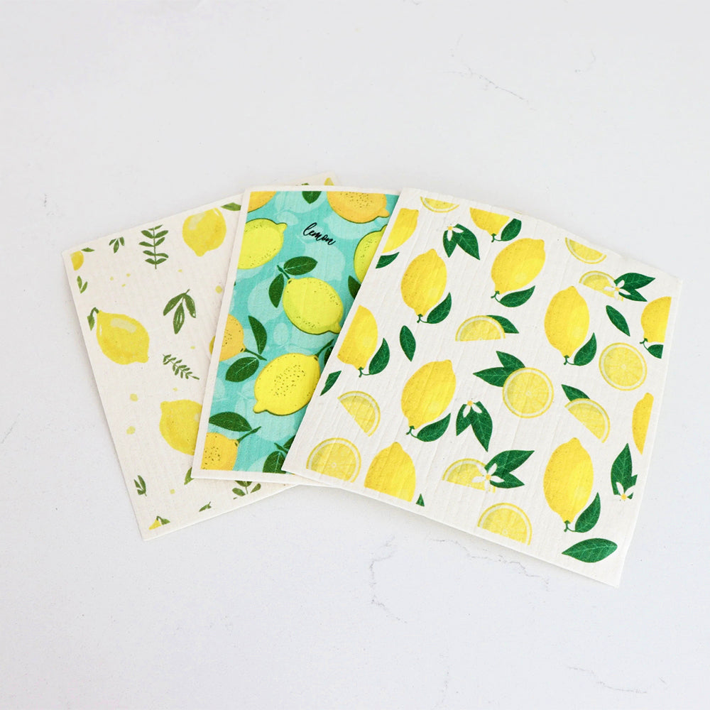 Swedish Dishcloths Lemon (3 Pack)